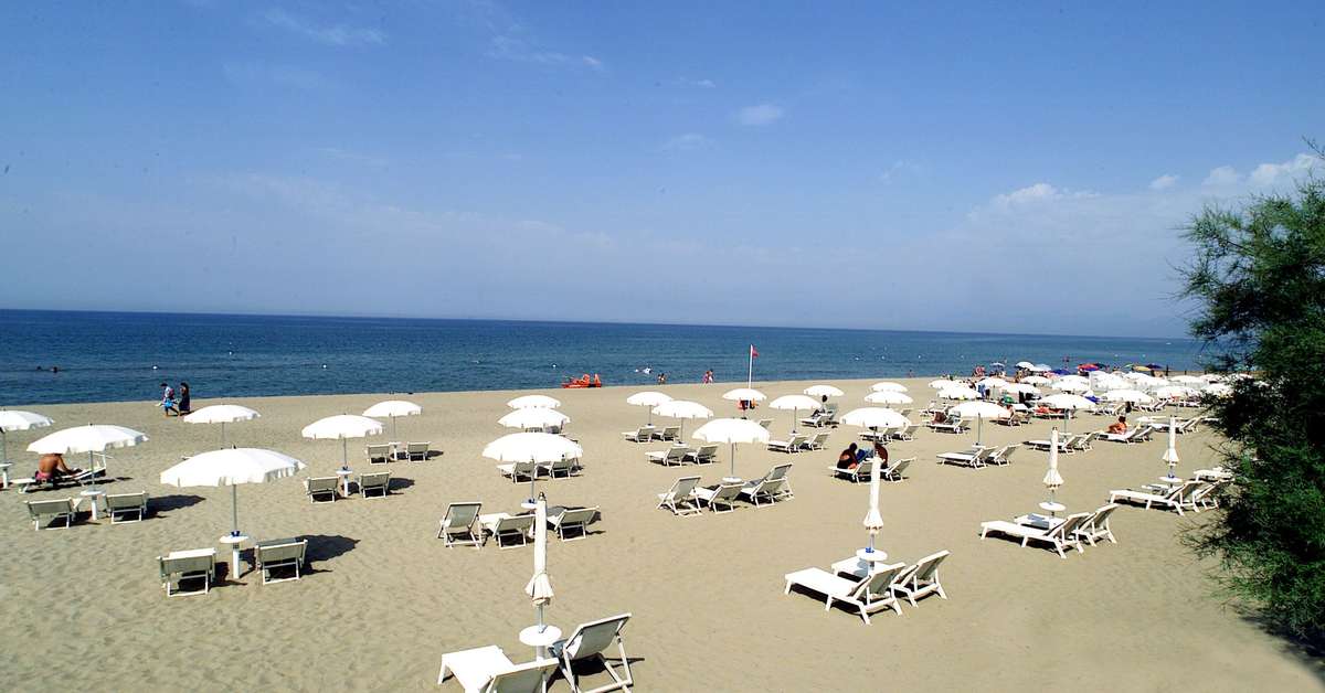 Ein Foto vom Strand beim Schuhmann Strand Hotel