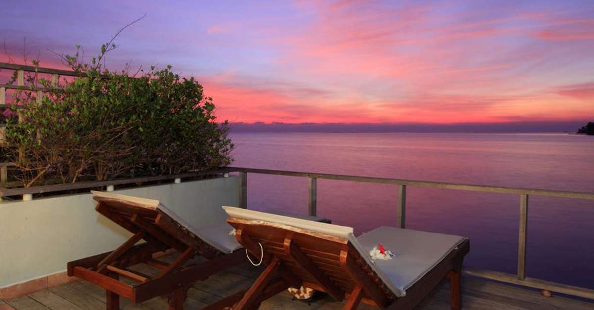 Een foto van het terras bij Villa Park Sun Island