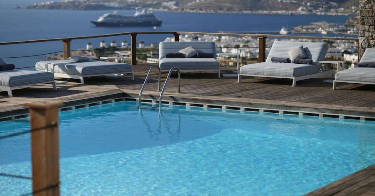 Ein Foto vom Pool im Tharroe of Mykonos Hotel