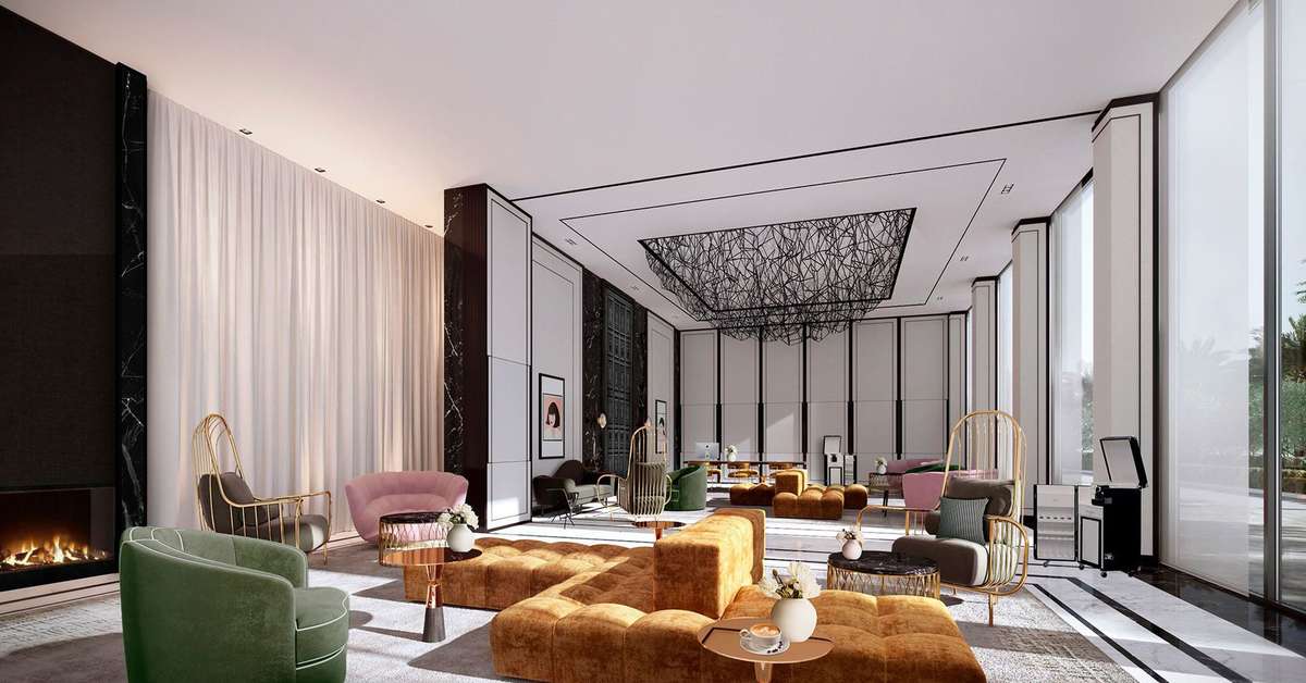 Een foto van het interieur van Bless Ibiza Hotel