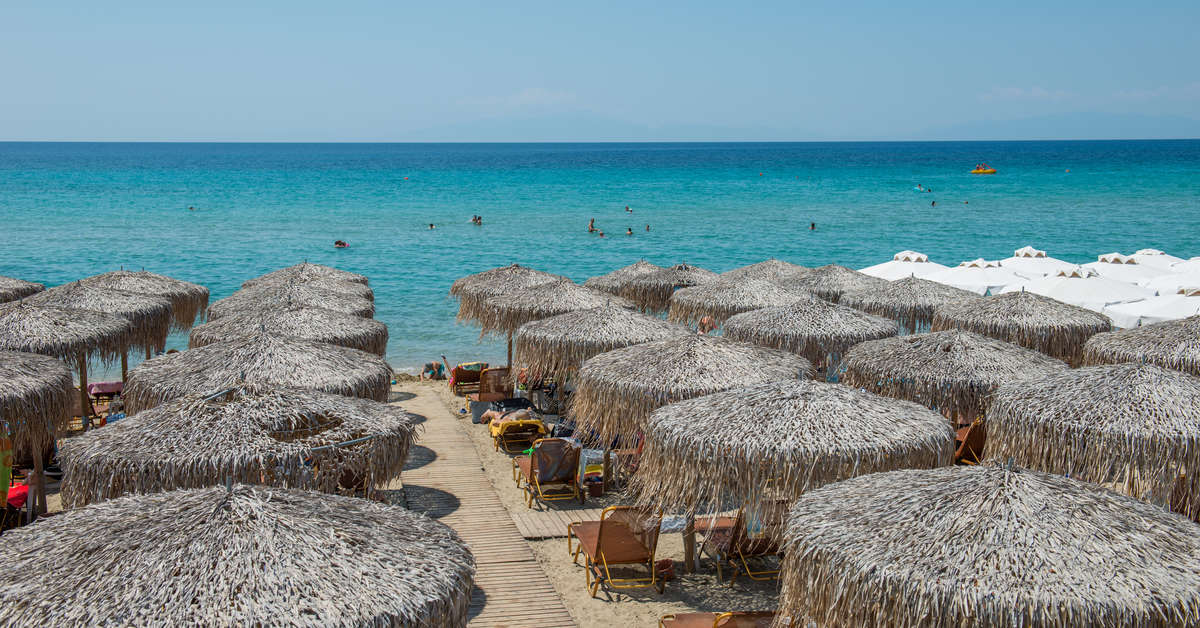 Een foto van het strand bij Georgalas Sun Beach Resort