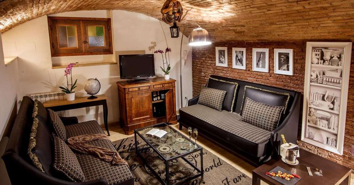 Een foto van het interieur van The Inn at the Roman Forum