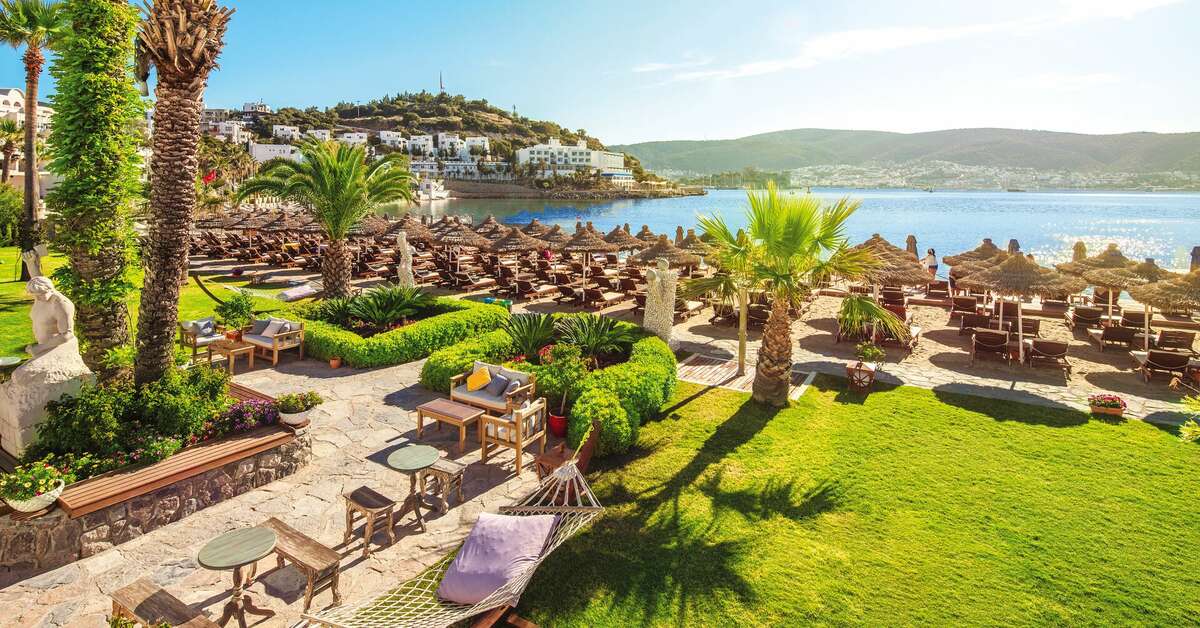 Een foto van het terras bij Agaya Bodrum