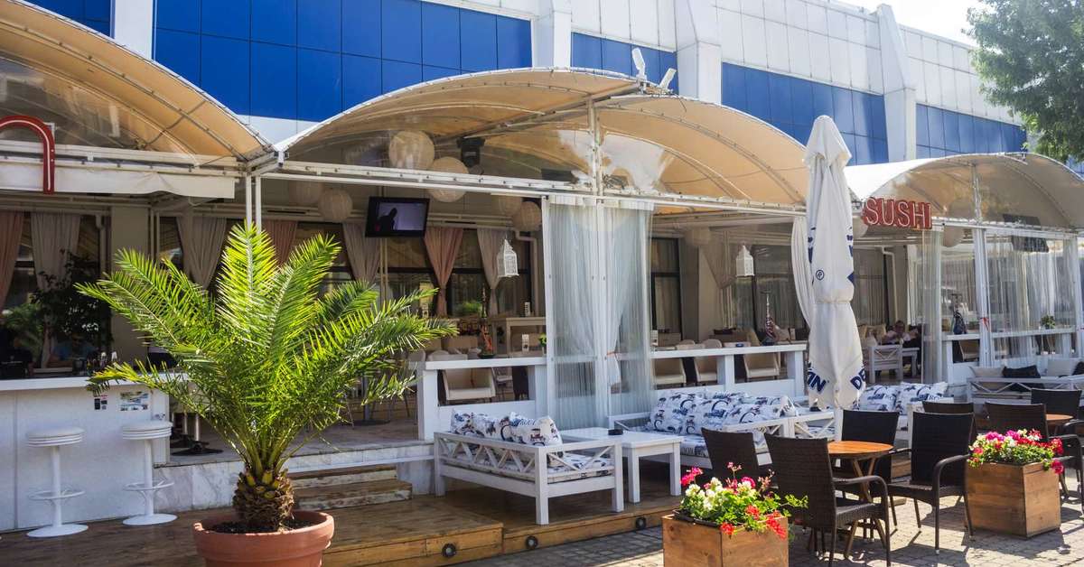 Ein Foto von der Terrasse im Kuban Resort & Aquapark