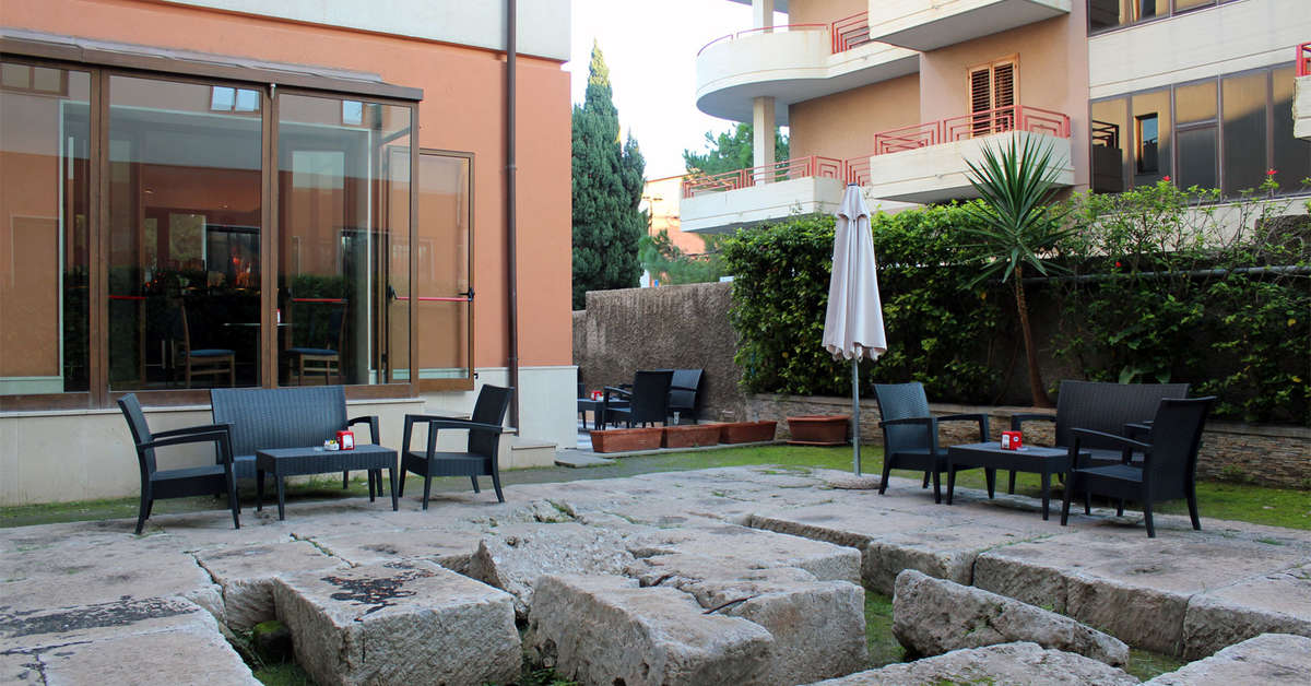 Ein Foto von der Terrasse im Hotel Panorama Siracusa