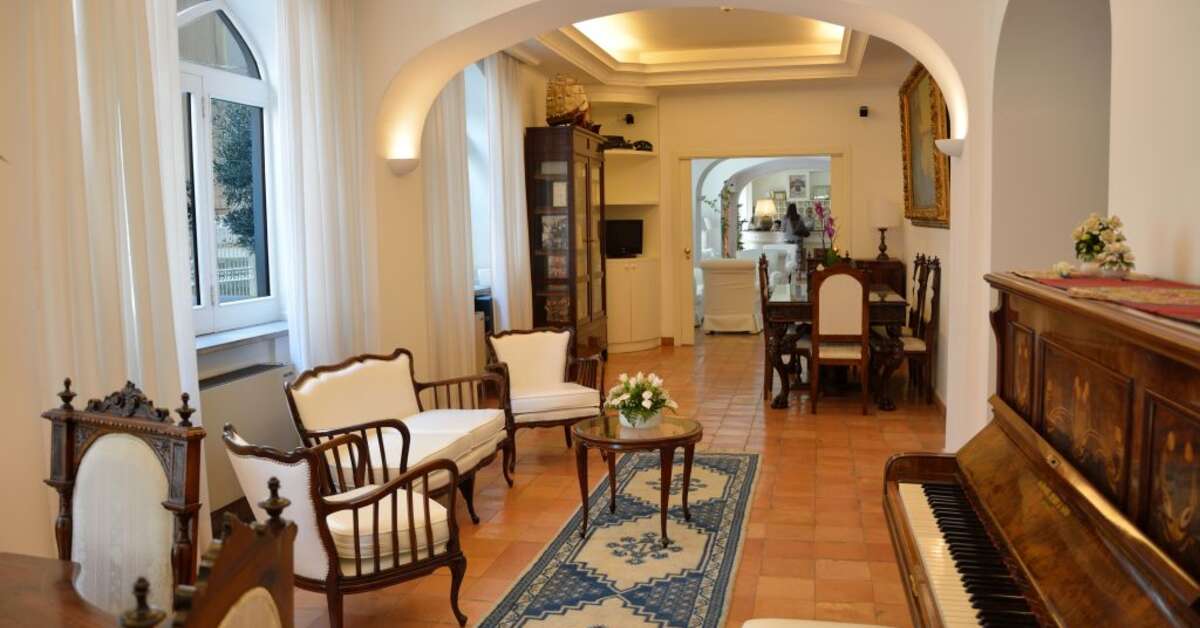 Een foto van het interieur van Hotel Villa Romana