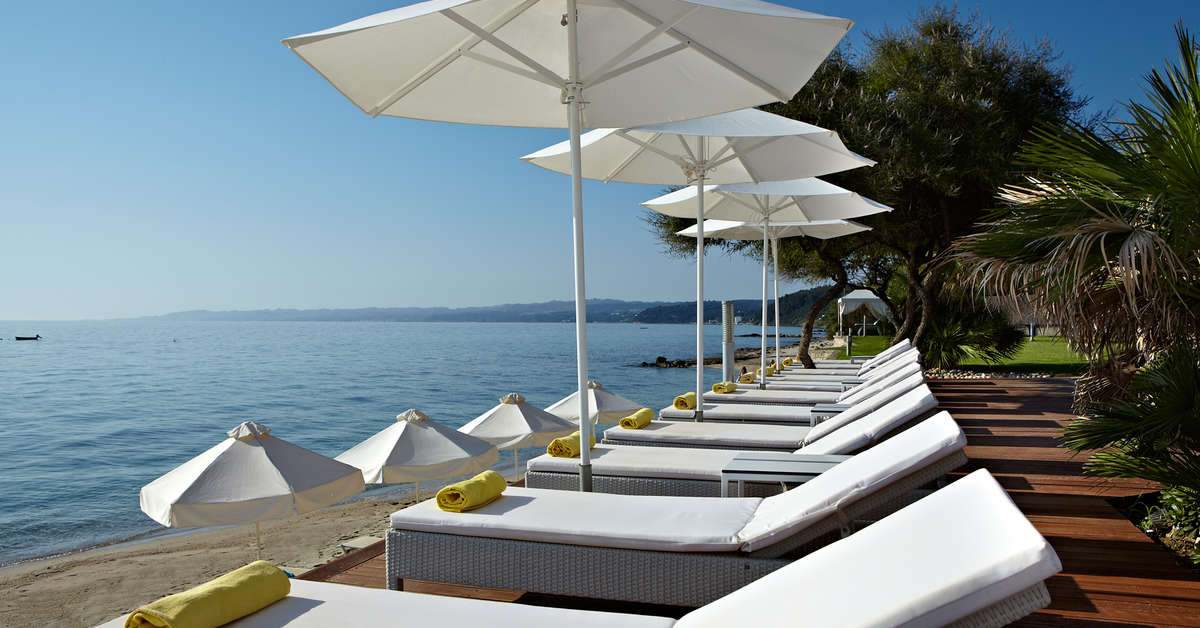 Een foto van het strand bij Afitis The Boutique Hotel