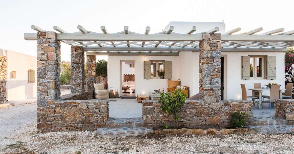 Een foto van de buitenkant van Olive Mykonos Villas