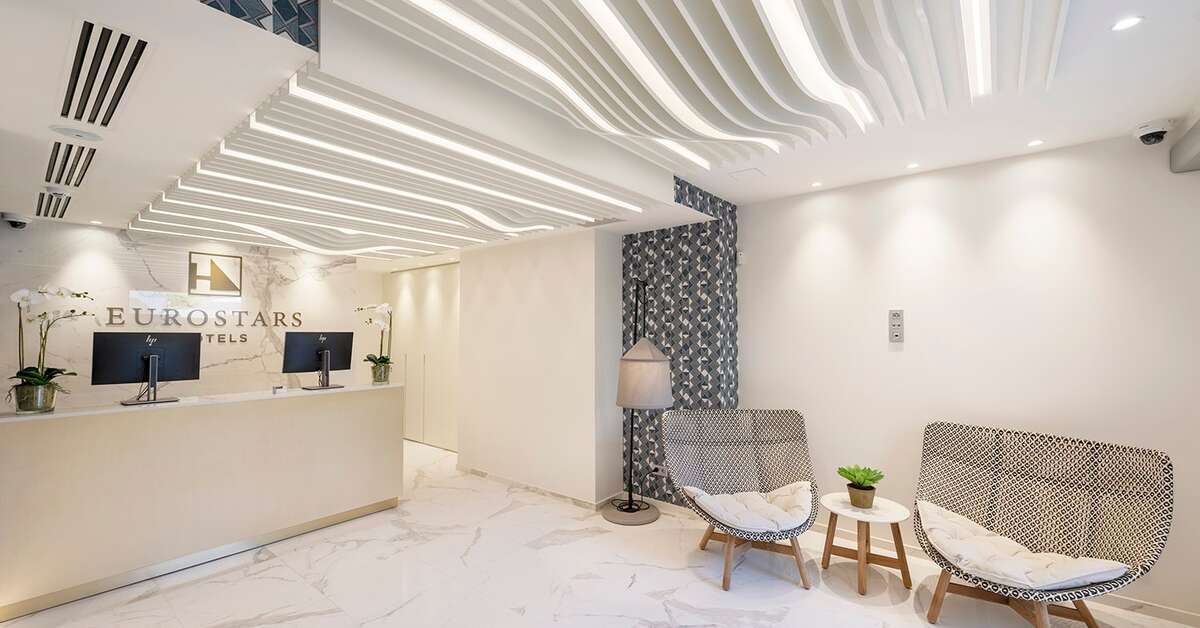 Een foto van het interieur van Eurostars Mediterranea Plaza