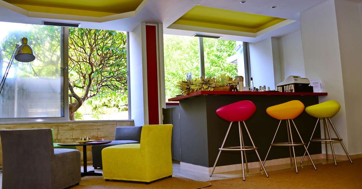 Een foto van het interieur van Aquamare City & Beach Hotel