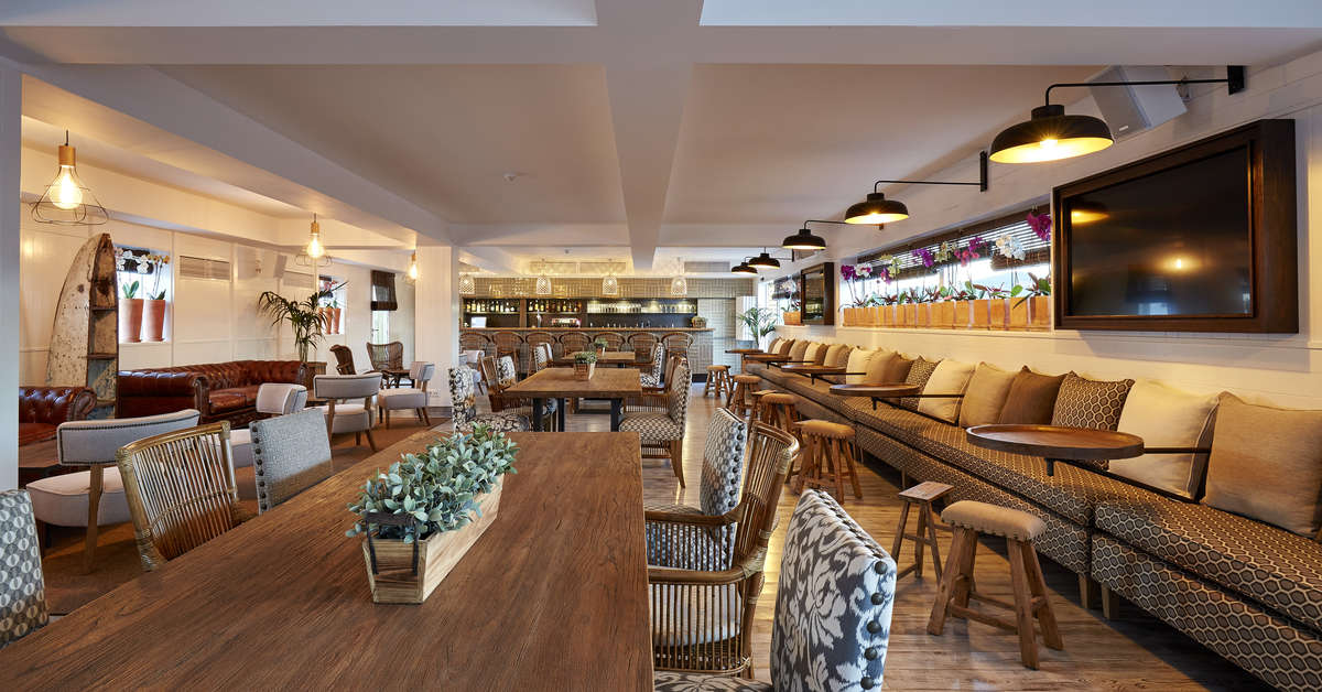 Een foto van het interieur van Hotel Delamar