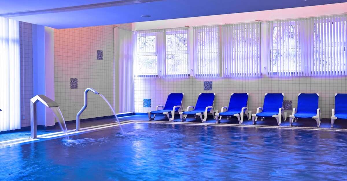 Ein Foto vom Pool im Pure Monchique Hotel