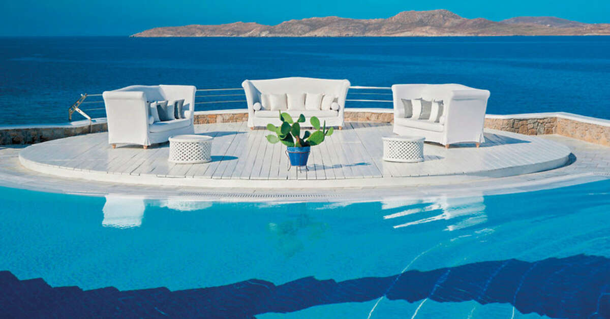 Een foto van het zwembad bij Mykonos Grand Hotel & Resort