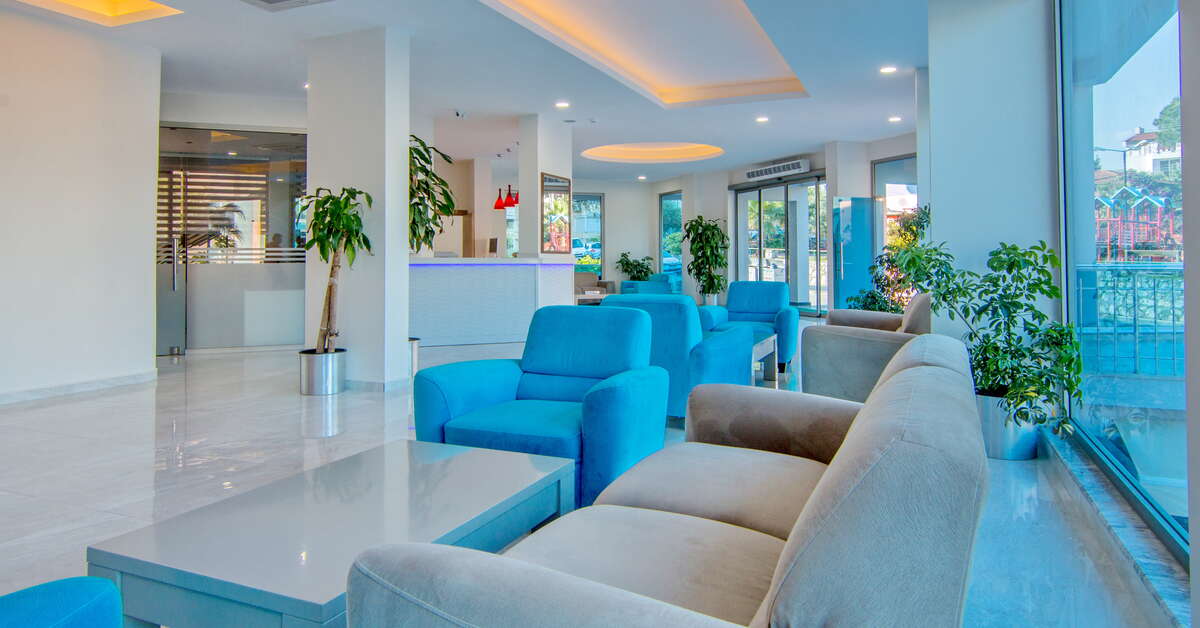 Een foto van het interieur van Hotel Palmea