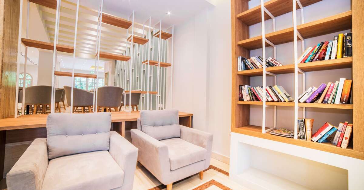 Een foto van het interieur van Hotel Palmyra