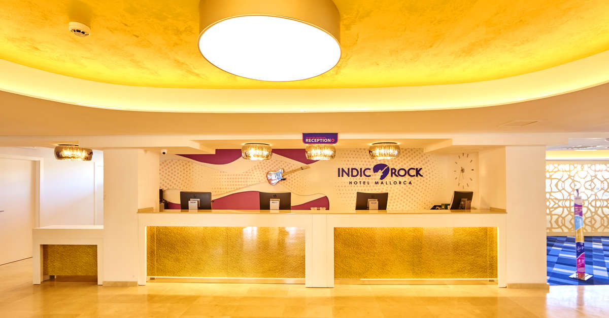 Een foto van het interieur van Indico Rock Hotel