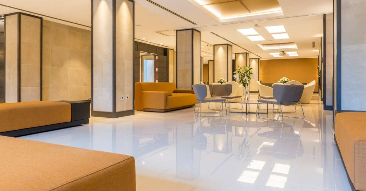 Een foto van het interieur van Hotel Marsol