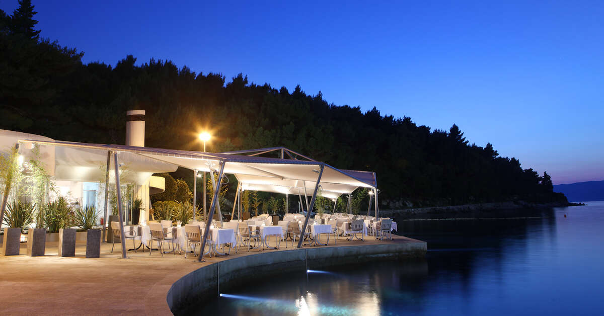 Ein Foto von der Terrasse im Hotel Croatia Cavtat