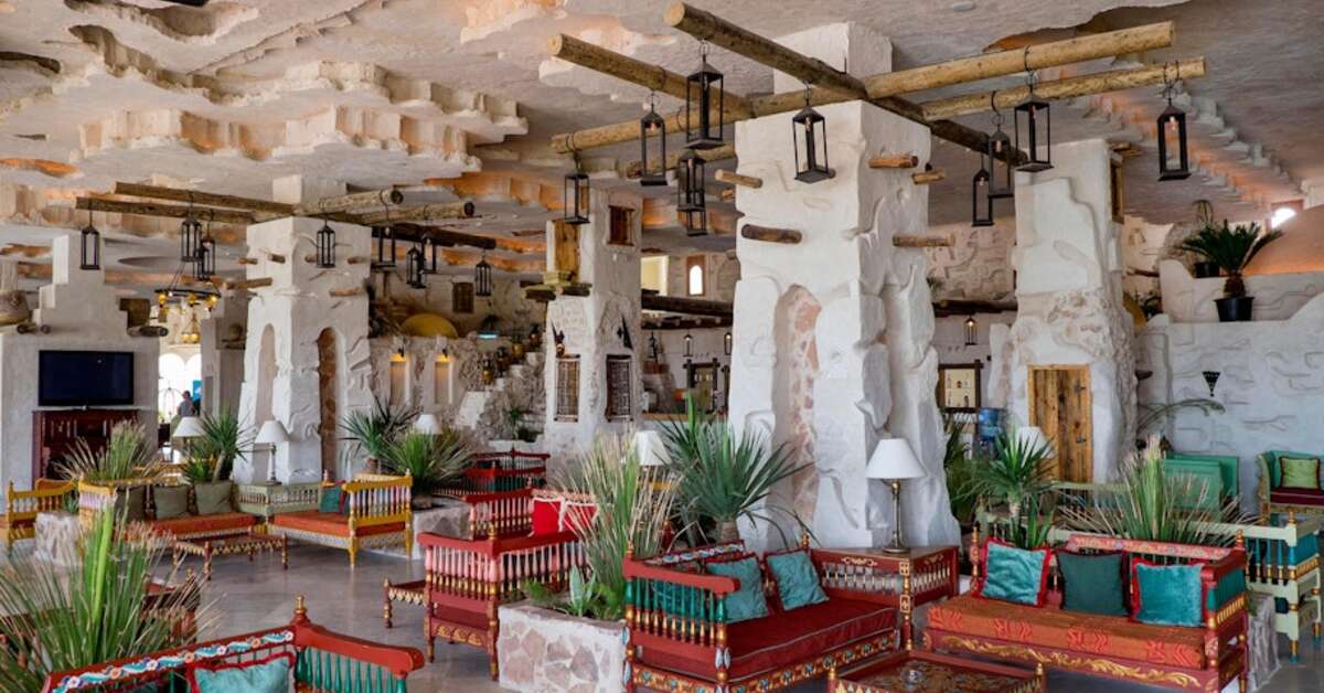 Een foto van het interieur van Hotel Meridiana