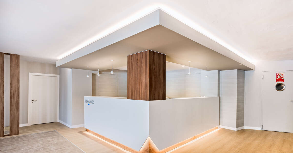 Een foto van het interieur van Aparthotel Veramar