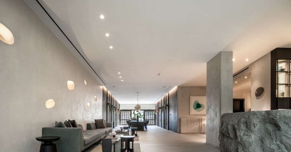 Een foto van het interieur van Aeonic Suites & Spa