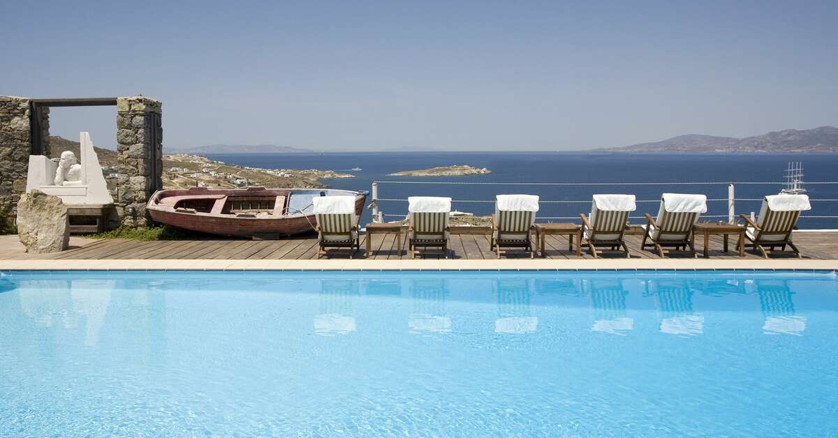 Ein Foto vom Pool im Tharroe of Mykonos Hotel