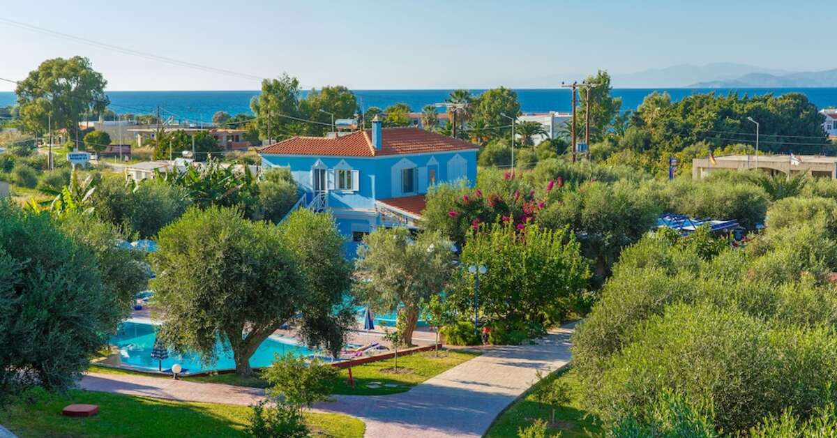 Een foto van het zwembad bij Filoxenia Hotel Tholos