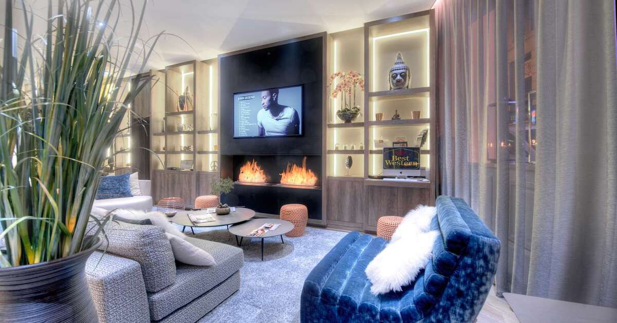 Een foto van het interieur van Best Western Plus Nice Cosy Hotel