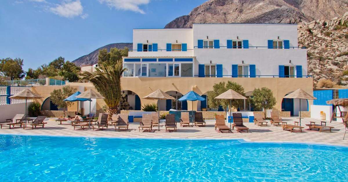 Ein Foto vom Pool im Marianna Hotel