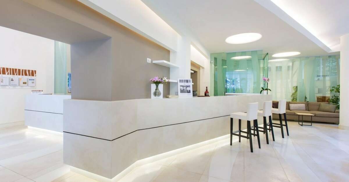 Een foto van het interieur van Hotel & Appartementen Le Axidie