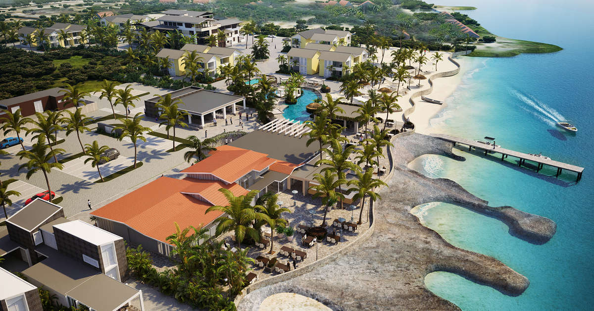 Een foto van de buitenkant van Delfins Beach Resort Bonaire
