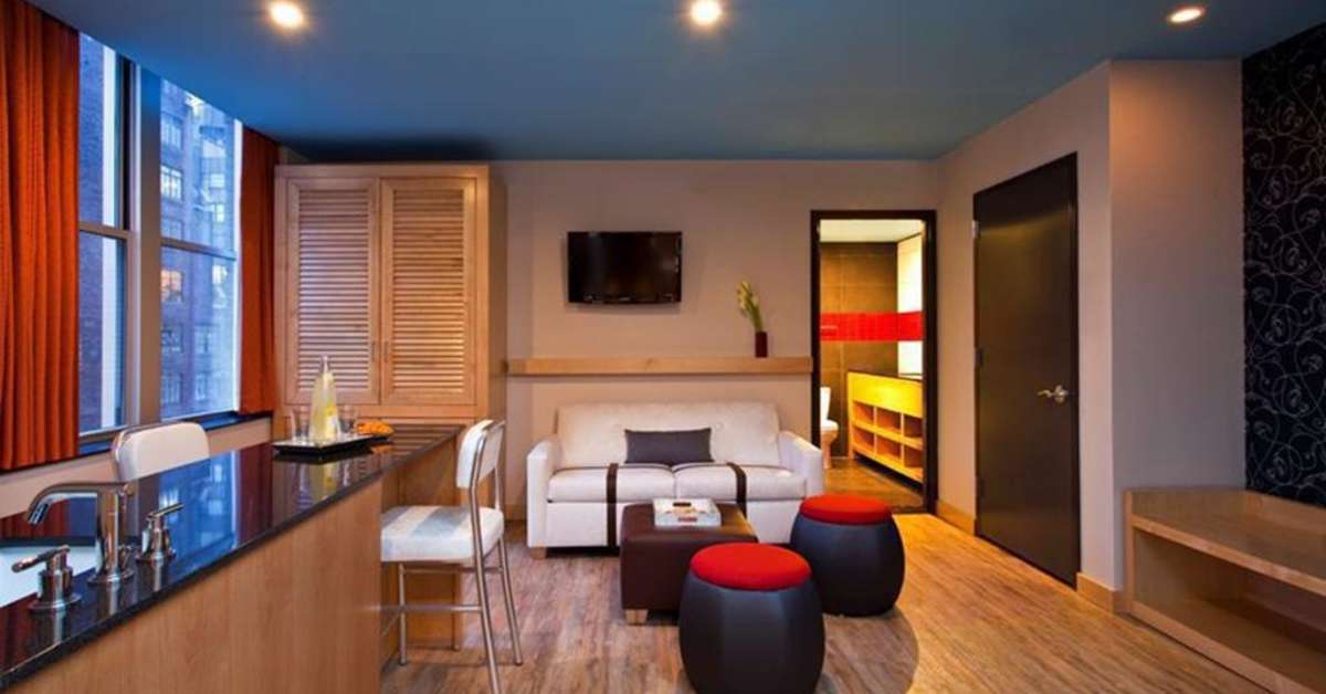 Een foto van het interieur van Tryp by Wyndham New York Times Square South