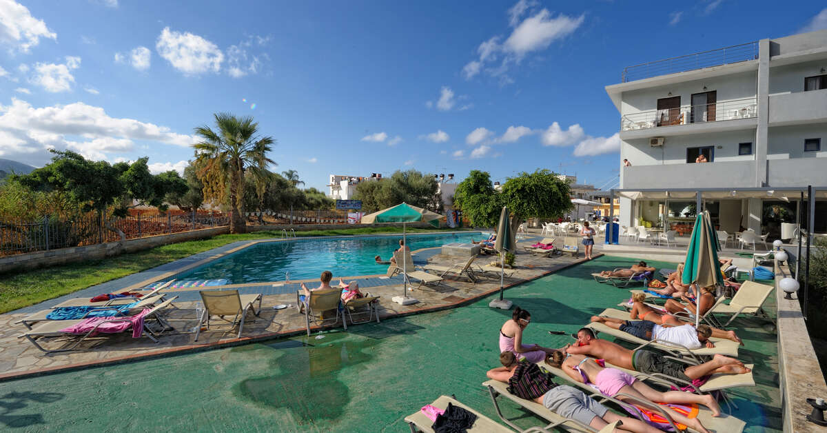 Een foto van een overzicht van Hermes Hotel Malia