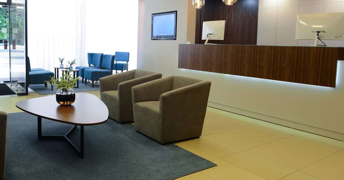 Een foto van het interieur van Hotel Navarras