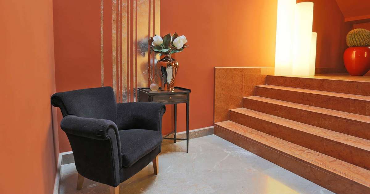 Een foto van het interieur van Hotel Porta Felice