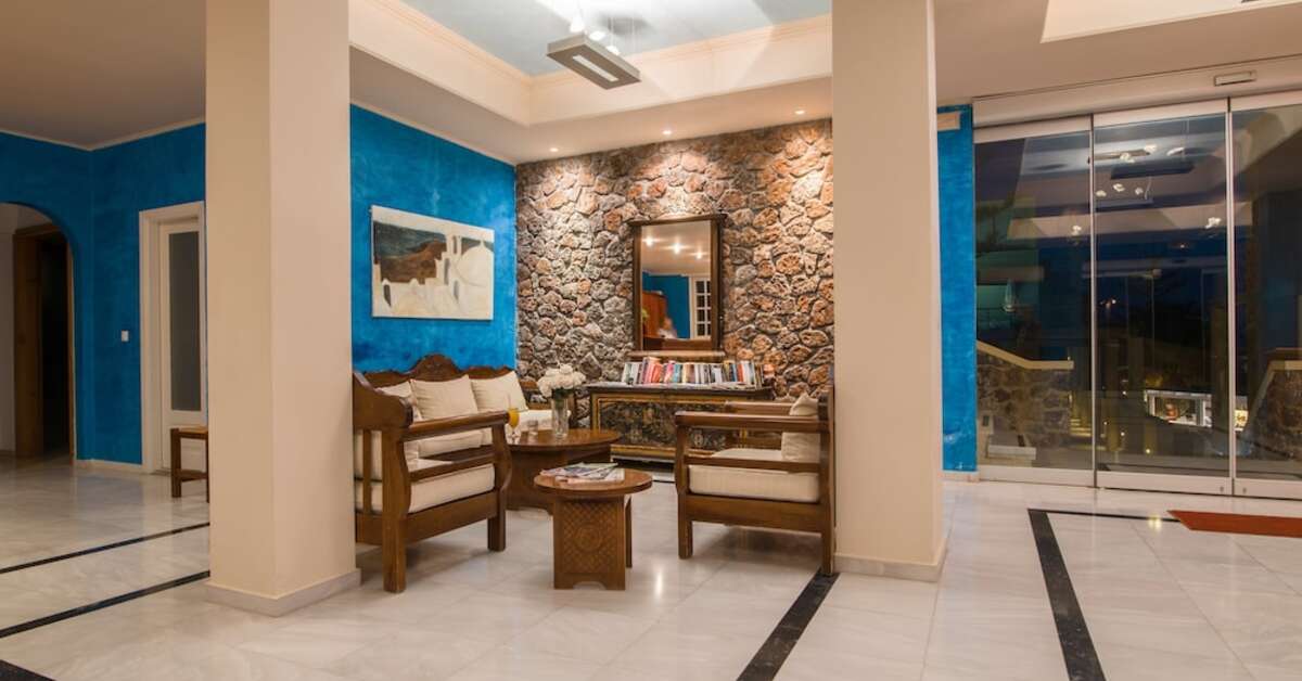Een foto van het interieur van Antinea Suites & Spa