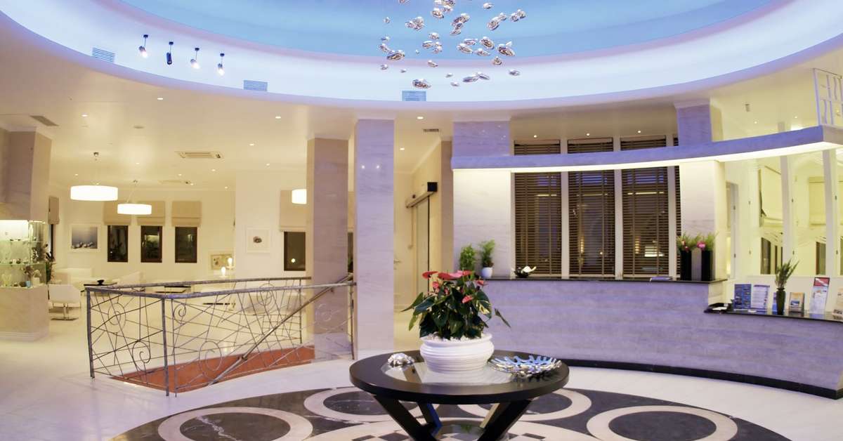 Een foto van het interieur van La Mer Deluxe Hotel & Spa