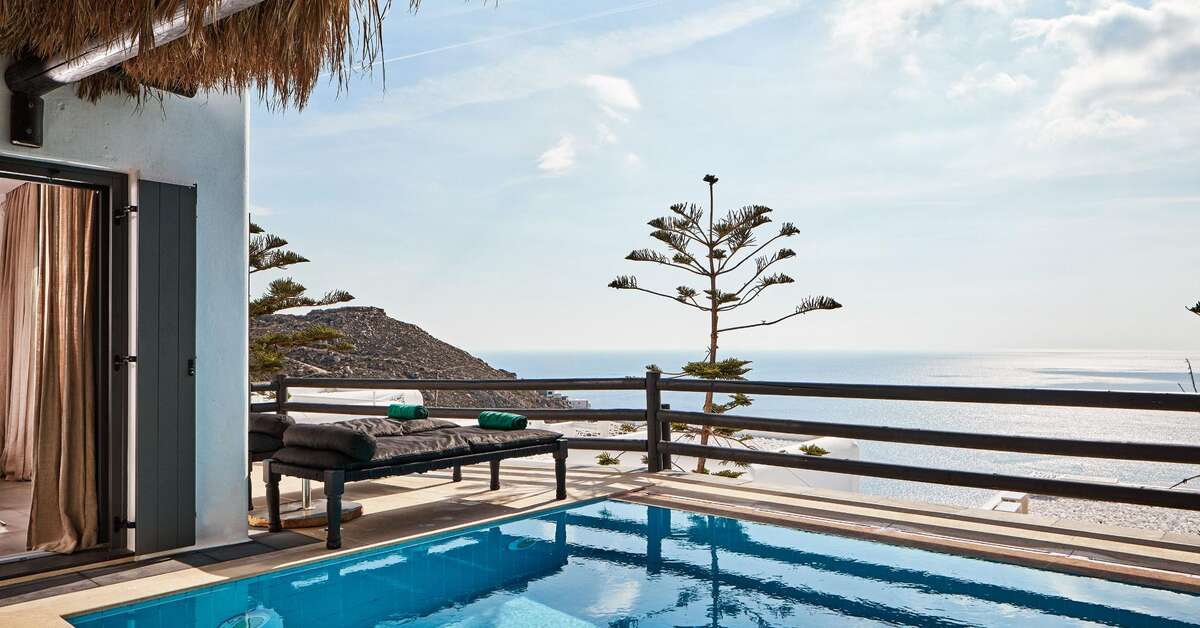 Ein Foto vom Pool im Myconian Utopia Relais & Chateaux