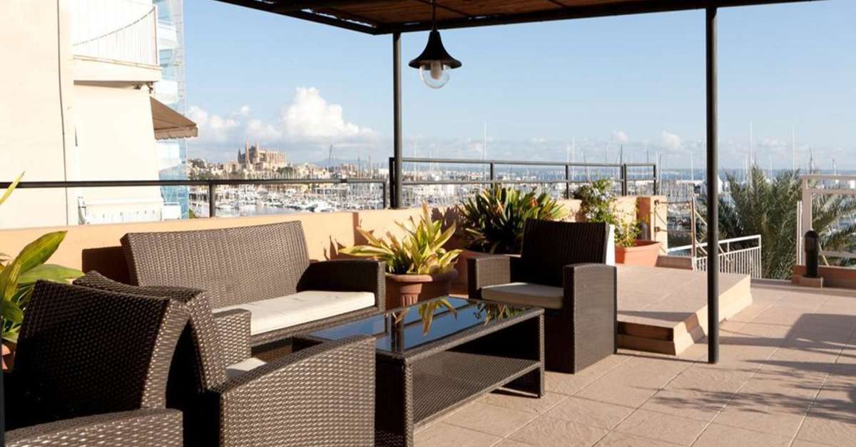 Ein Foto von der Terrasse im Hotel Mirador