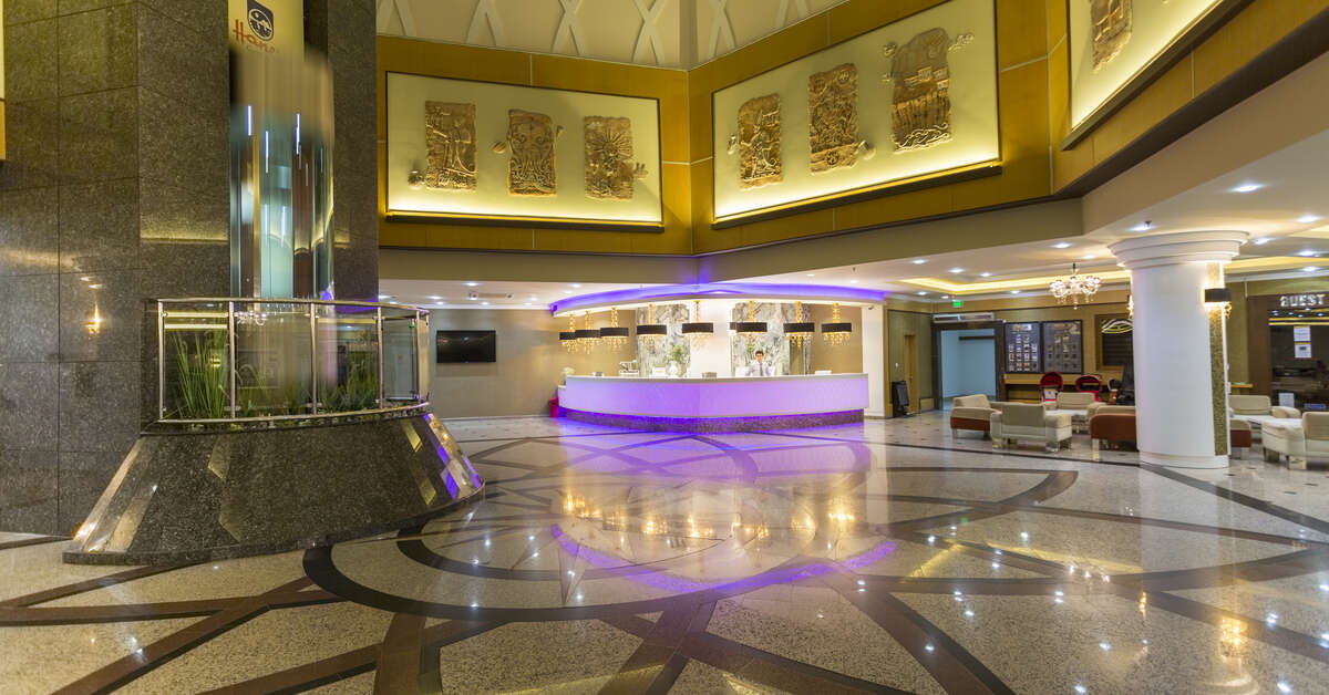 Een foto van het interieur van Hane Family Resort