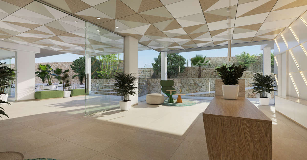 Een foto van het interieur van JS Portocolom Suites
