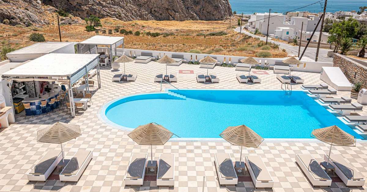 Ein Foto vom Pool im Marianna Hotel