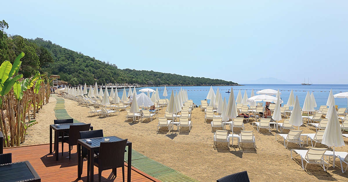 Een foto van het strand bij Bodrum Park Resort