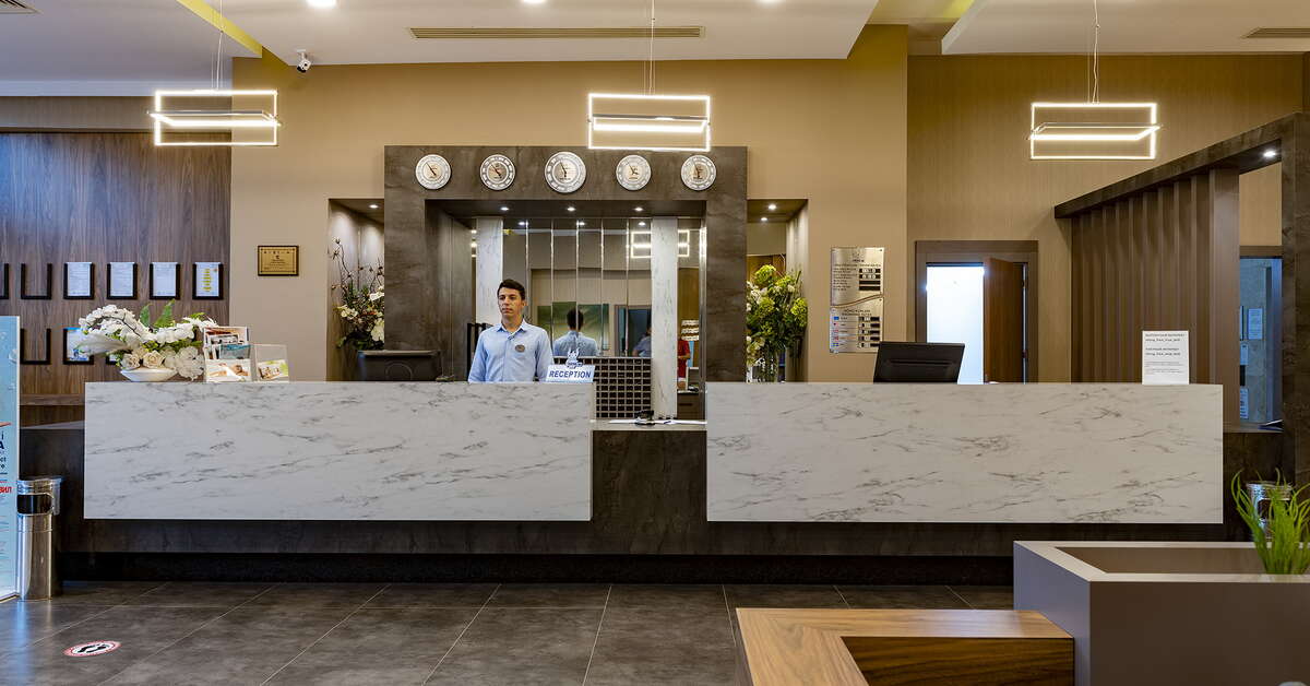 Een foto van het interieur van Viking Park Hotel & Spa