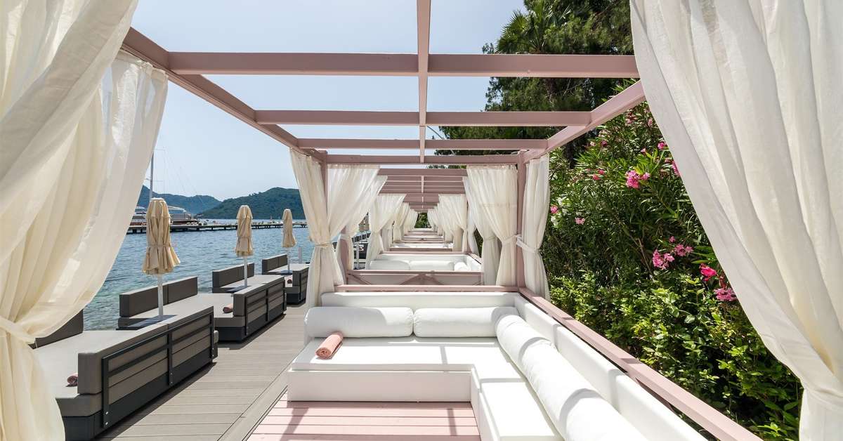 Een foto van het terras bij Grand Yazici Club Marmaris Palace