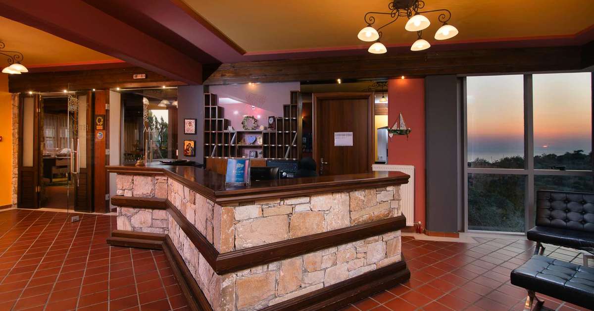 Een foto van het interieur van Kallisti Hotel