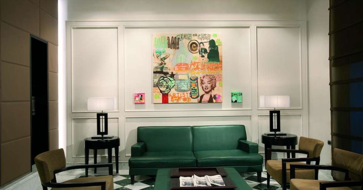 Een foto van het interieur van Hotel Mascagni
