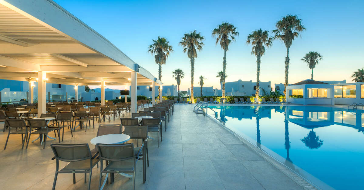 Een foto van de faciliteiten bij Aeolos Beach Hotel