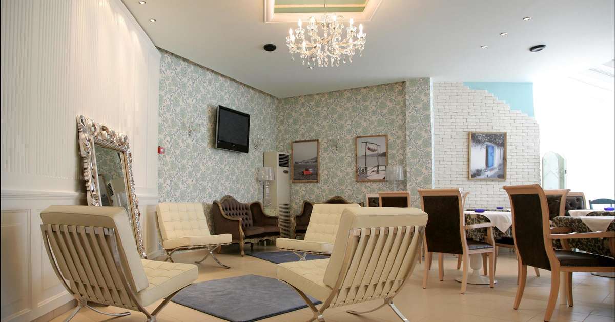 Een foto van het interieur van Panorama Hotel Skiathos