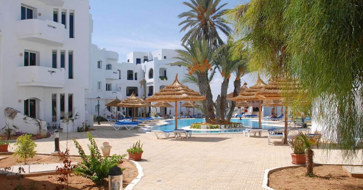 Een foto van de buitenkant van Hotel Fiesta Beach